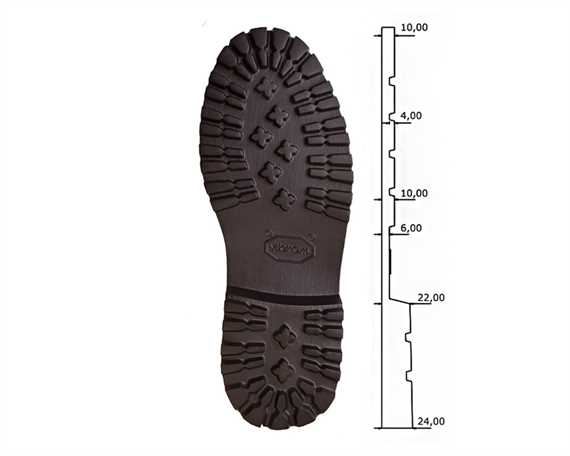 VIBRAM BETULLA #4303 FULL SOLE SIZE LIGHT WEIGHT COMMANDO SIZE 48-50 BROWN