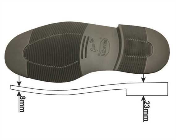 VIBRAM BOLOGNA 41/42 SOLE UNIT BLACK #2810