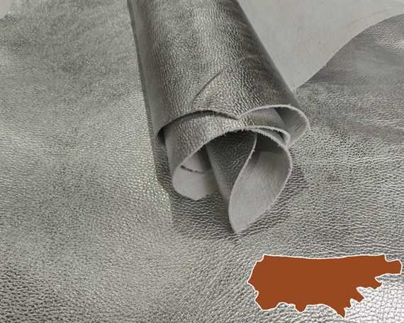 BAG LEATHER CORONA METALLIC 1.3-1.5MM SILVER