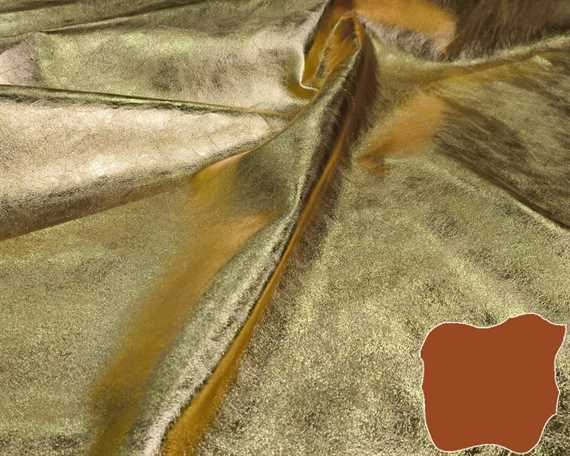 BAG LEATHER VELVET CHAMOIS 1.0-1.1MM GOLD