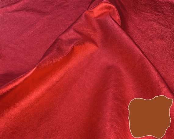 BAG LEATHER VELVET CHAMOIS 1.0-1.1MM RED