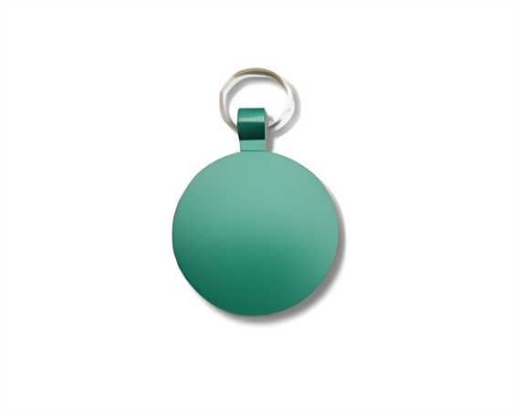 Green Powder Coated Circle Pegasus Pet Tag