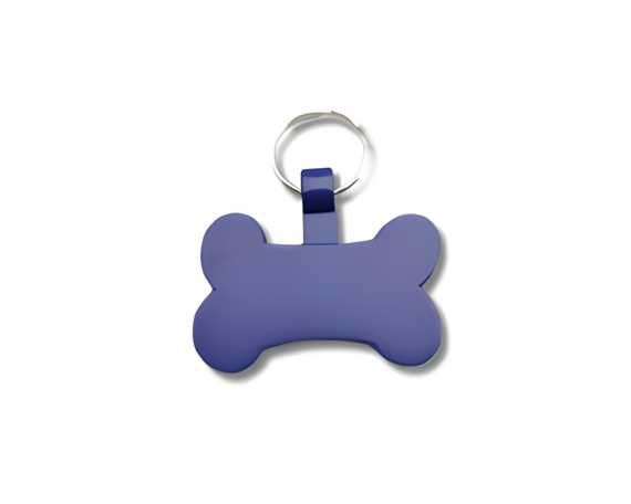 Blue Powder Coated Bone Pegasus Pet Tag
