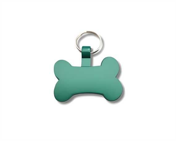 Green Powder Coated Bone Pegasus Pet Tag