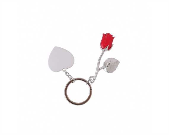 Red Rose Keyring