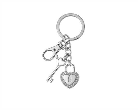 Love Lock And Key Keyring