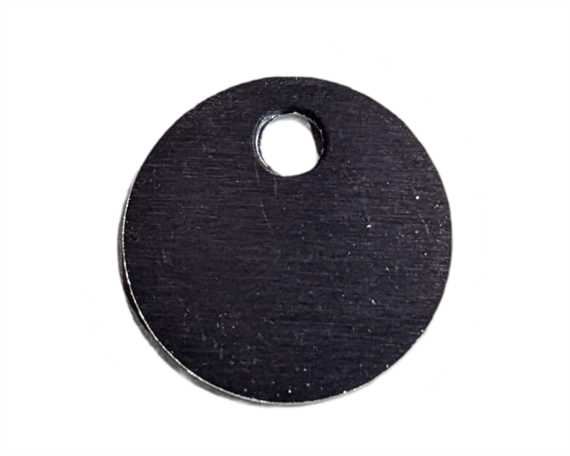 PET TAG ROUND 25MM BLACK