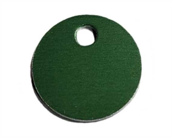 PET TAG ROUND 25MM GREEN