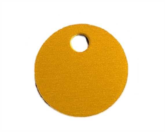 PET TAG ROUND 25MM ORANGE