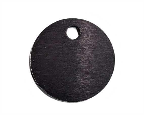 PET TAG ROUND 32MM BLACK