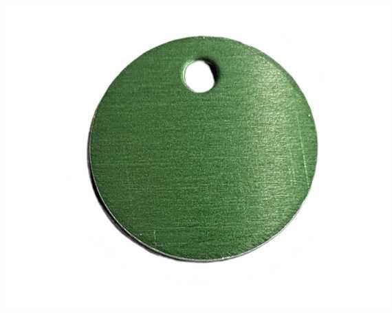 PET TAG ROUND 32MM GREEN