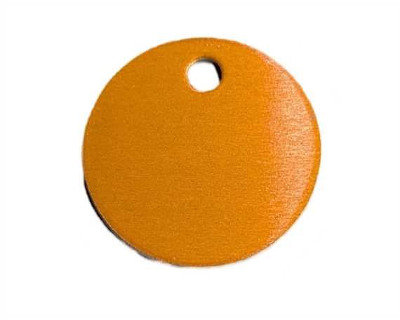 PET TAG ROUND 32MM ORANGE