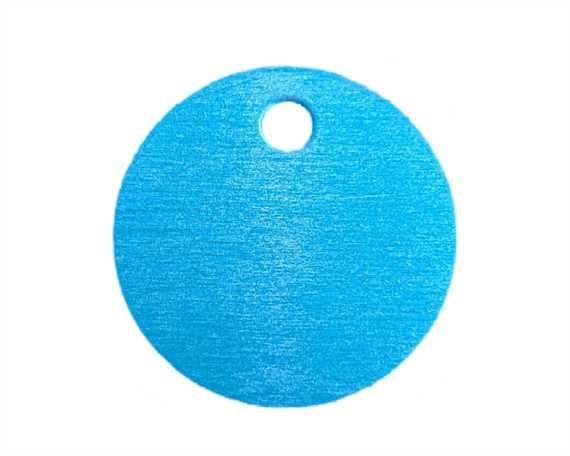 PET TAG ROUND 32MM TURQUOISE