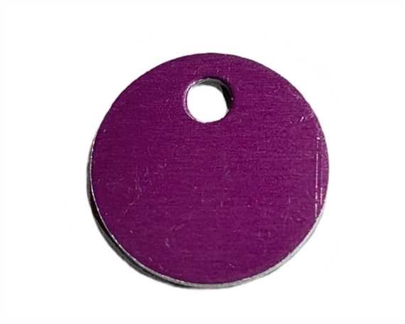 PET TAG ROUND 32MM VIOLET