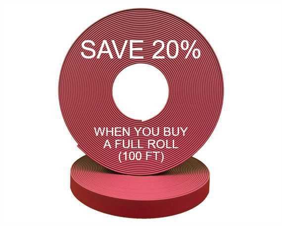 BioThane® BETA® STANDARD (1") 25MM CHILI RED RD523 (PER L/FT)