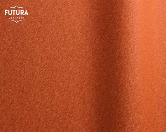 FUTURA SIERRA 100 ORANGE PIGMENTED UPHOLSTERY LEATHER FULL HIDE