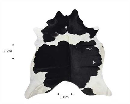  COWHIDE RUG BLACK & WHITE LARGE (rug pictured sent)