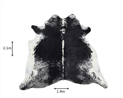  COWHIDE RUG BLACK & WHITE LARGE (rug pictured sent)
