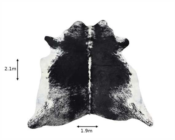  COWHIDE RUG BLACK & WHITE LARGE (rug pictured sent)