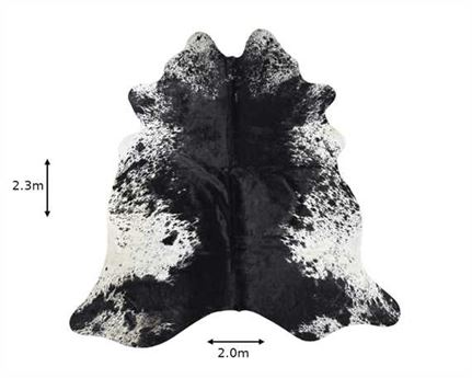  COWHIDE RUG BLACK & WHITE LARGE (rug pictured sent)