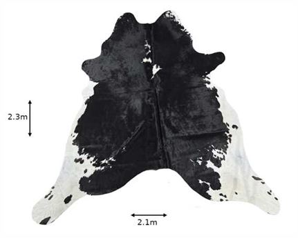  COWHIDE RUG BLACK & WHITE LARGE (rug pictured sent)