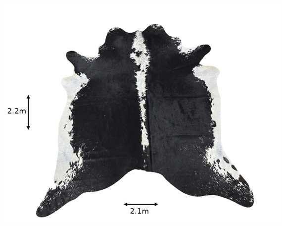  COWHIDE RUG BLACK & WHITE LARGE (rug pictured sent)