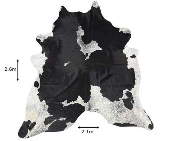  COWHIDE RUG BLACK & WHITE LARGE (rug pictured sent)