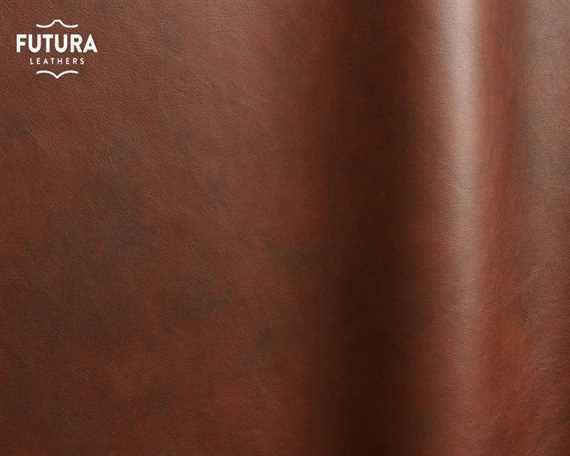 FUTURA RANCH 7082 BROWN ANILINE UPHOLSTERY LEATHER FULL HIDE