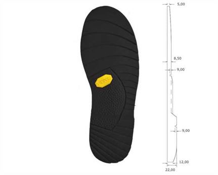 Vibram Mombello 1685 Motorbike Full Sole size 7/8