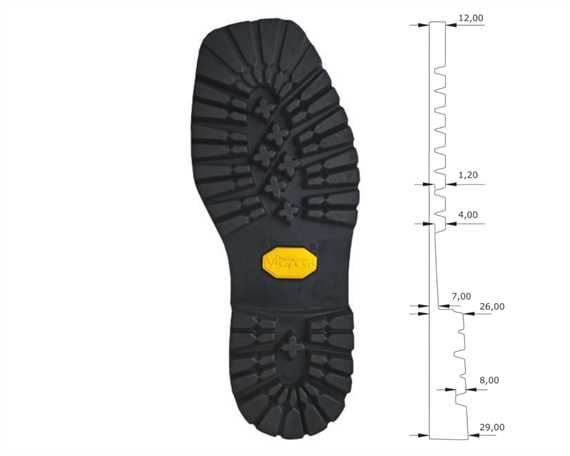 VIBRAM MONTAG BLOCK 47/48 BLACK #1149