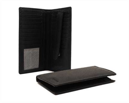 Genuine Leather Rfid Black Long Card wallet