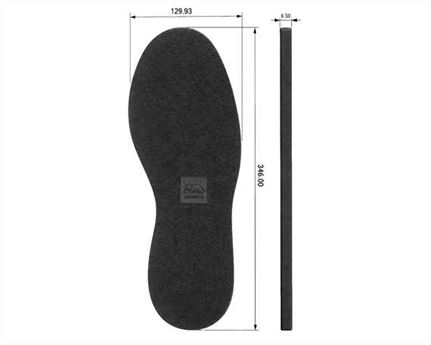 DROVER RUBBER FULL SOLE LARGE BLACK (PAIR)