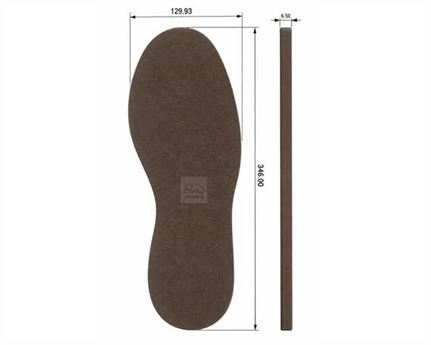 DROVER RUBBER FULL SOLE LARGE BROWN (PAIR)
