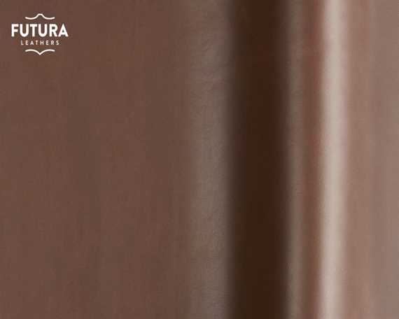 FUTURA SILK 0240 BROWN UPHOLSTERY ANILINE LEATHER FULL HIDE