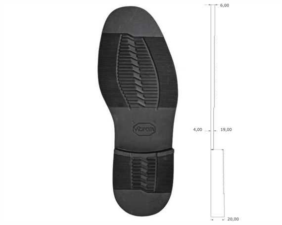 VIBRAM 2094 LIENZ FULL SOLE BLACK 7-8