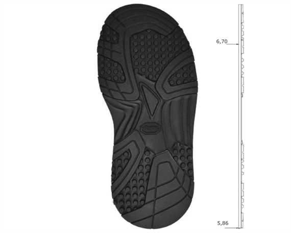 VIBRAM 2667 ORTHO FUNKY FULL SOLE BLACK 45/47