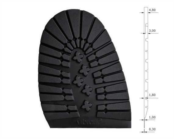 VIBRAM 2333 MORTARA HALF SOLE BLACK 47/50