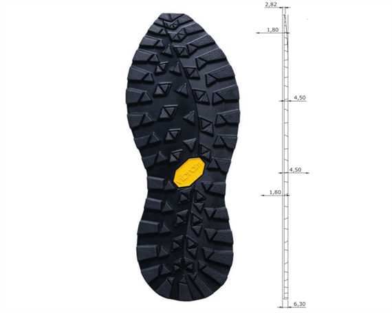 VIBRAM 1474 ZEGAMA FULL SOLE BLACK 40/41