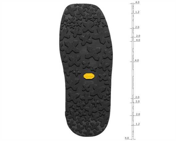 VIBRAM 1442 FRIEDRICH FULL SOLE BLACK 42/44