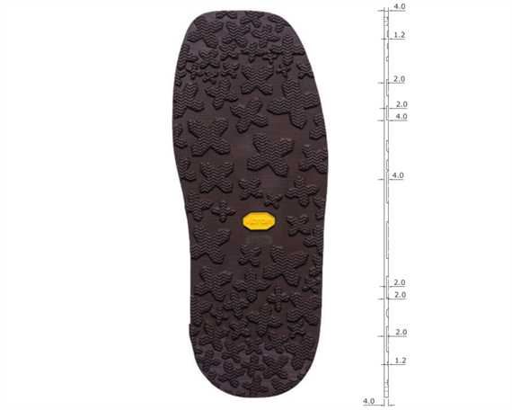 VIBRAM 1442 FRIEDRICH FULL SOLE DARK BROWN 50/52