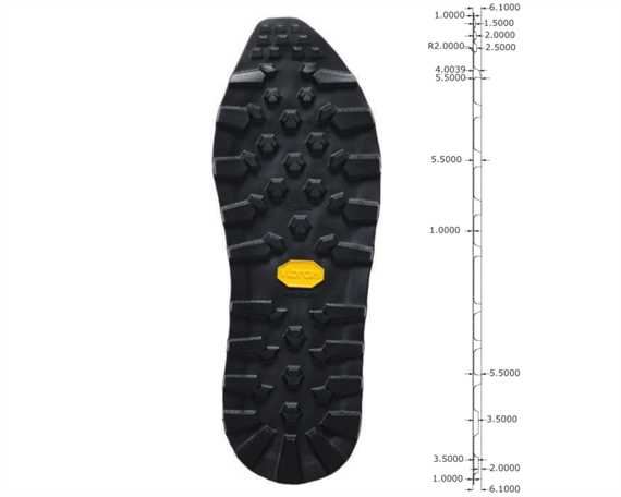 VIBRAM 1409 ZEGATRACK FULL SOLE BLACK 44