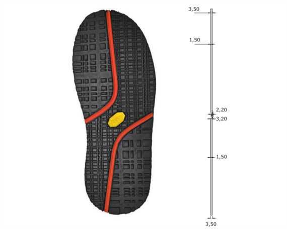 VIBRAM 417K FLAT FULL SOLE BLACK 13