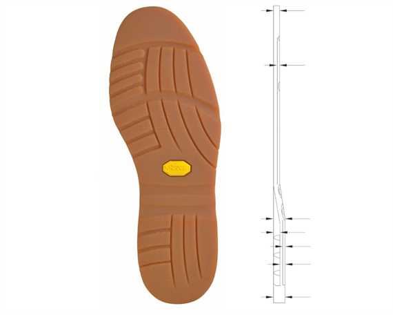 VIBRAM 2240 NANTES FULL SOLE SAND 43-44