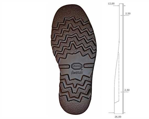 VIBRAM 4377 CRISTY MORFLEX FULL SOLE TOBACCO 43-46
