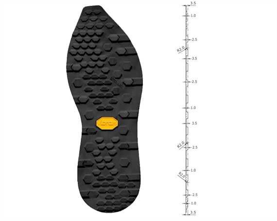 VIBRAM LB061 SPEED STAR FULL SOLE  BLACK 47
