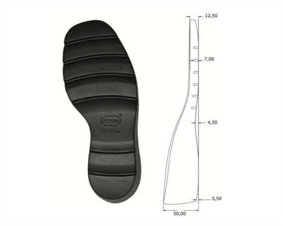 VIBRAM 9104 LADY RIPPLE FULL SOLE BLACK 41-42